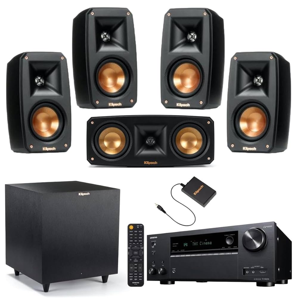 クリプシュ Reference Theater Pack 5.1サウンドシステム Amazon.com: Klipsch Black Reference Theater Pack 5.1